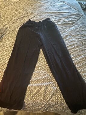 Diarrablu Black Elastic Waist Wide-Leg Pants